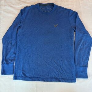 American Eagle Outfitters Men's Royal Blue Long Sleeve Tee Size L